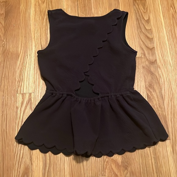 Anthropologie black ruffle top,‎ size small - Picture 7 of 9